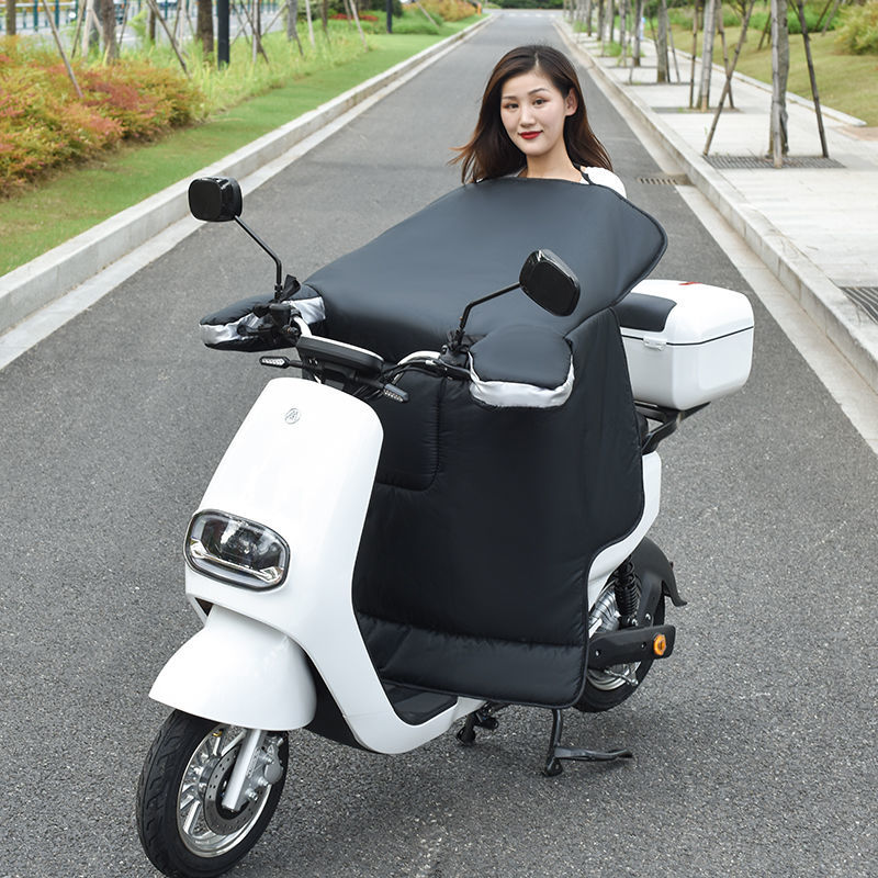 冬季电动车挡风被电动摩托车挡风被电瓶电车防风被冬季加绒加厚挡风罩