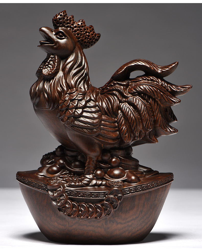 太吉良木 黑檀木十二生肖摆件一套 实木雕刻木制家居客厅装饰风水办公