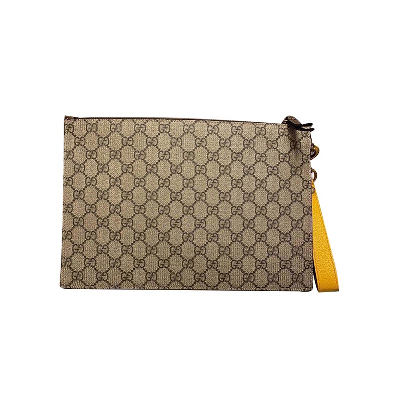 gucci古驰立体金属虎头手拿包ai棕色30521