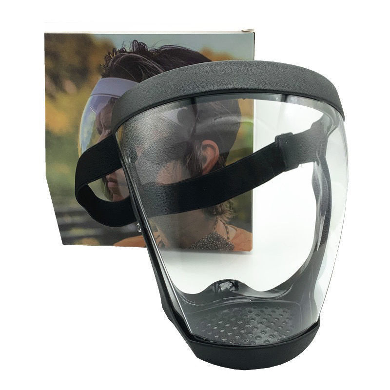 防风沙防晒防护面罩户外骑行挡雨护全脸头套面具炒菜用防飞溅防尘 透