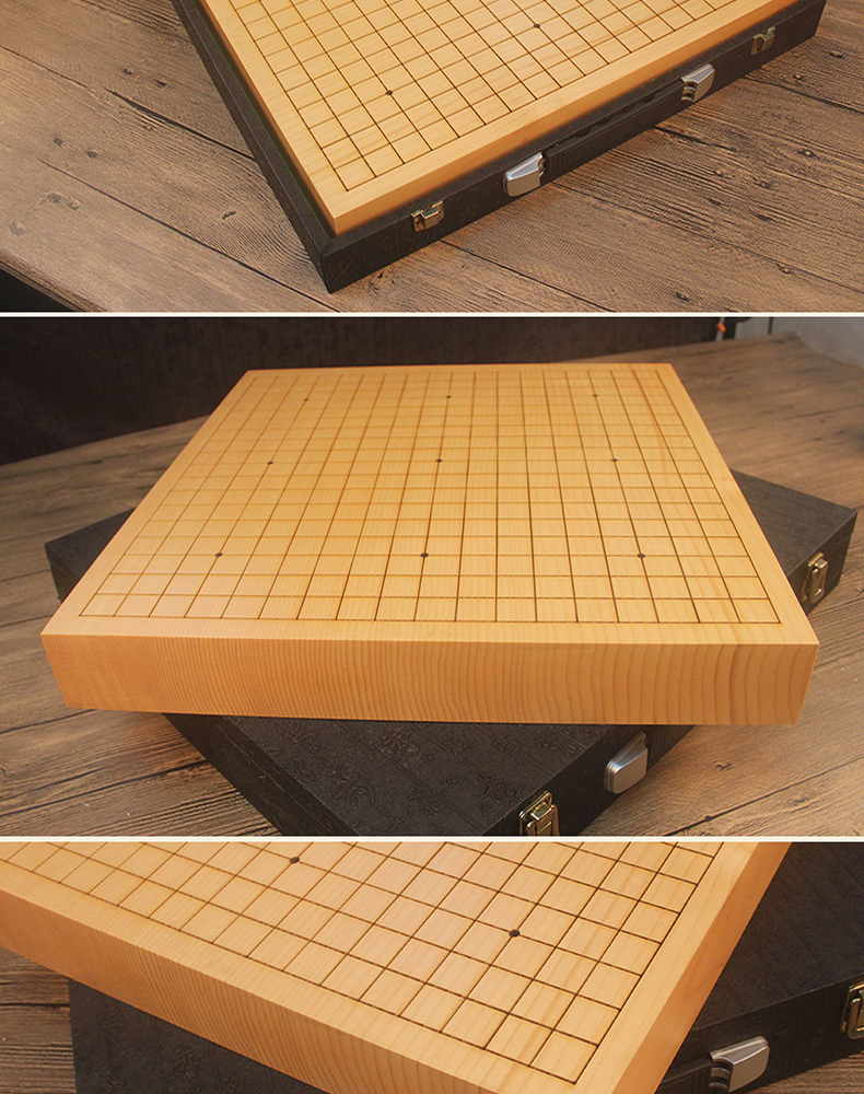 6cm新榧木独木激光刻线围棋盘实木独木整木棋盘2寸盘6公分独木刻线