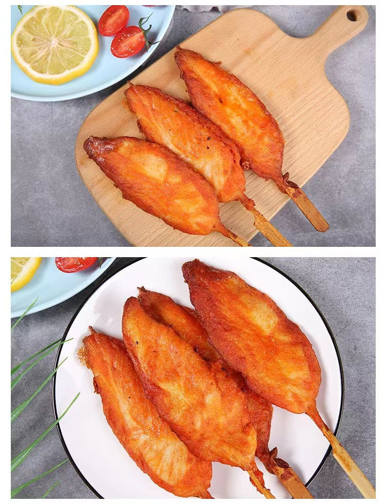 锦祥橙 鸡柳川香烧烤油炸商用鸡柳半成品小吃炸串批发 2包50串【图片