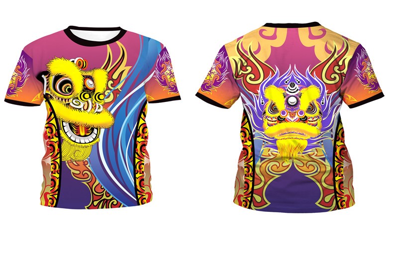 醒狮衣服舞狮服装舞狮团队队服舞龙服装长短醒狮服狮子衣服 长 裤子