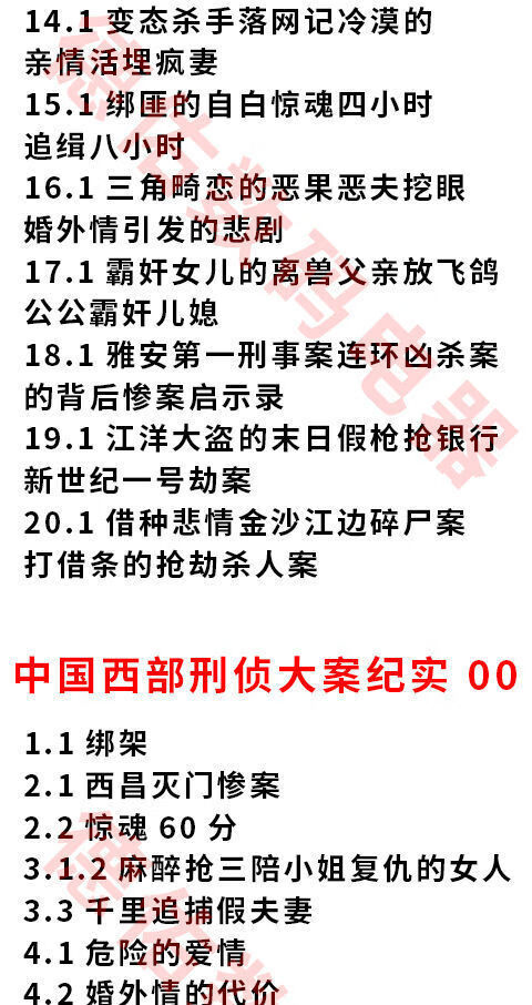 大案紀實u盤64g中國西部案件刑偵破案90年代紀錄片視頻優盤mp464g大案