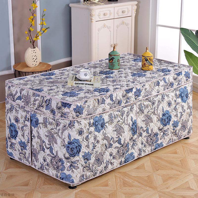 桌罩新款加厚冬季罩电暖炉桌套长方形茶几烤火罩电烤炉桌布运发炉套子