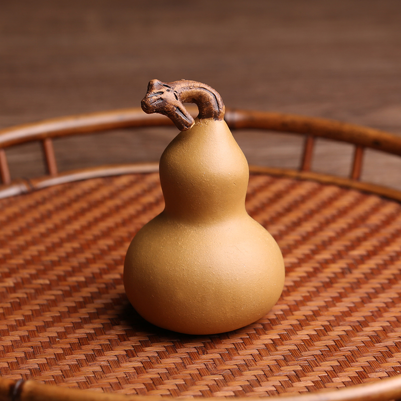 齐百年精品原矿紫砂茶宠摆件葫芦水果全手工创意个性功夫茶具茶桌茶玩