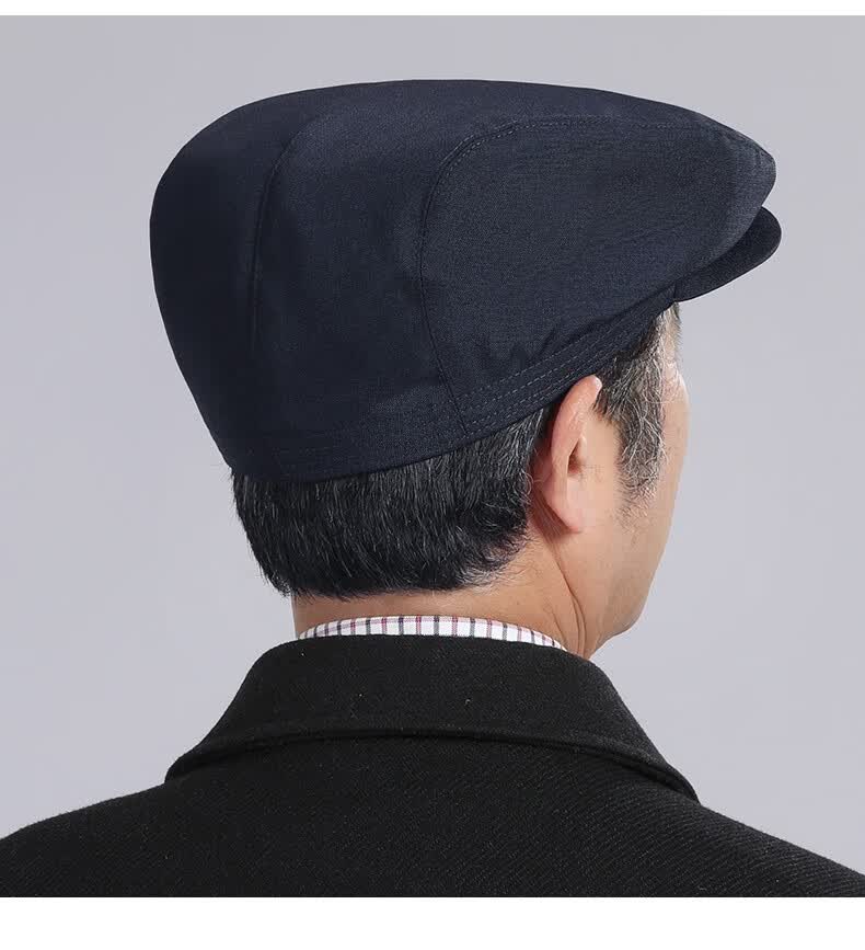 jeep吉普 中老年人帽子男士秋冬季鸭舌前进帽薄老人春夏休闲爷爷爸爸