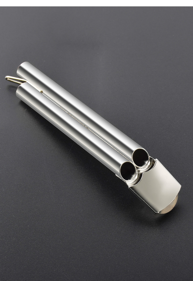 双音哨裁判口哨不锈钢三音哨子篮球比赛金属哨警报笛专用多音口哨双音