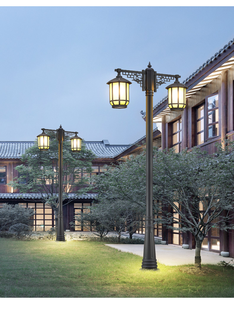 蒂伦克诗dilunkeshi新中式太阳能景观路灯新农村室外防水家用院子小区