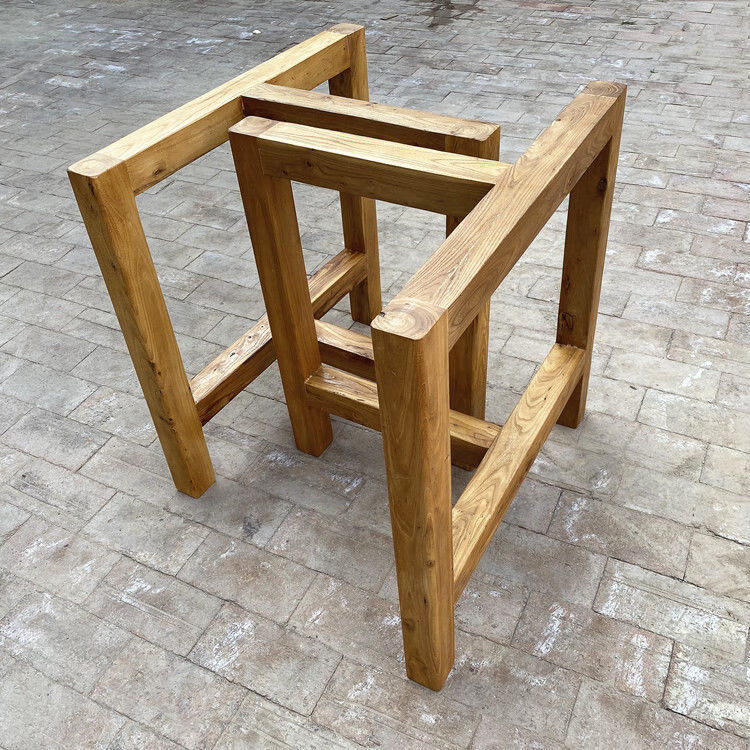 定制适用木腿桌脚桌架桌子支架长方形餐桌腿加厚分体可定制榆木桌面腿