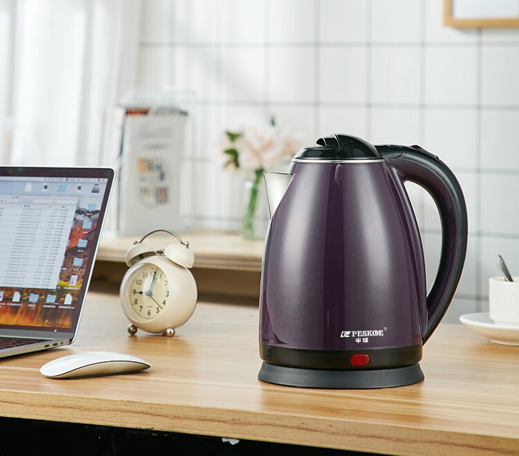 半球peskoe电水壶18l电热水壶不锈钢电壶双层防烫烧水壶