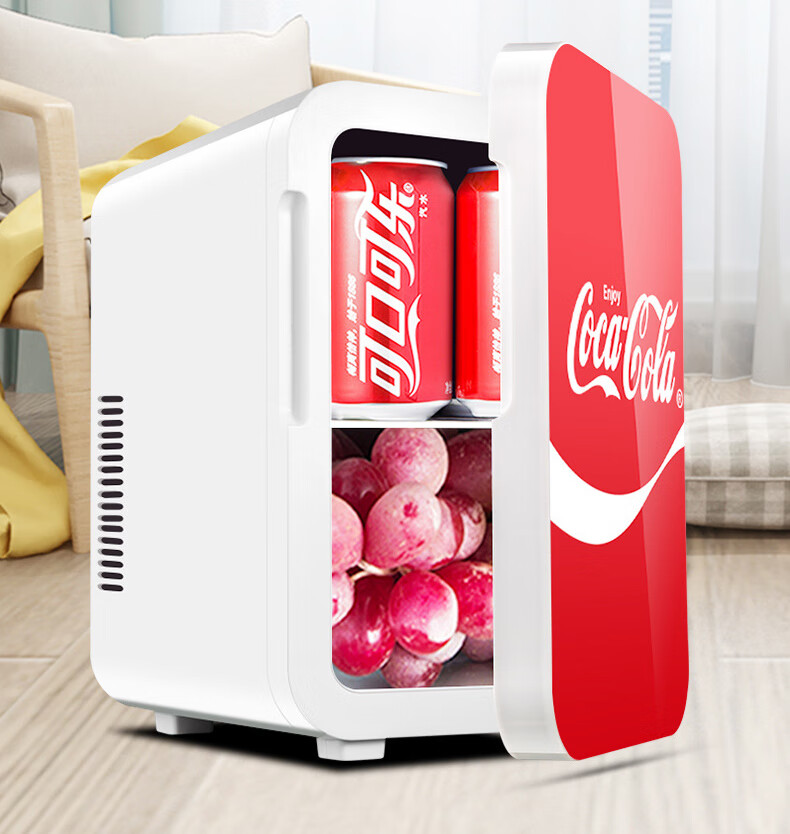 可口可乐小型迷你车载冰箱学生宿舍饮料化妆品母乳冷藏箱车家两用 tj