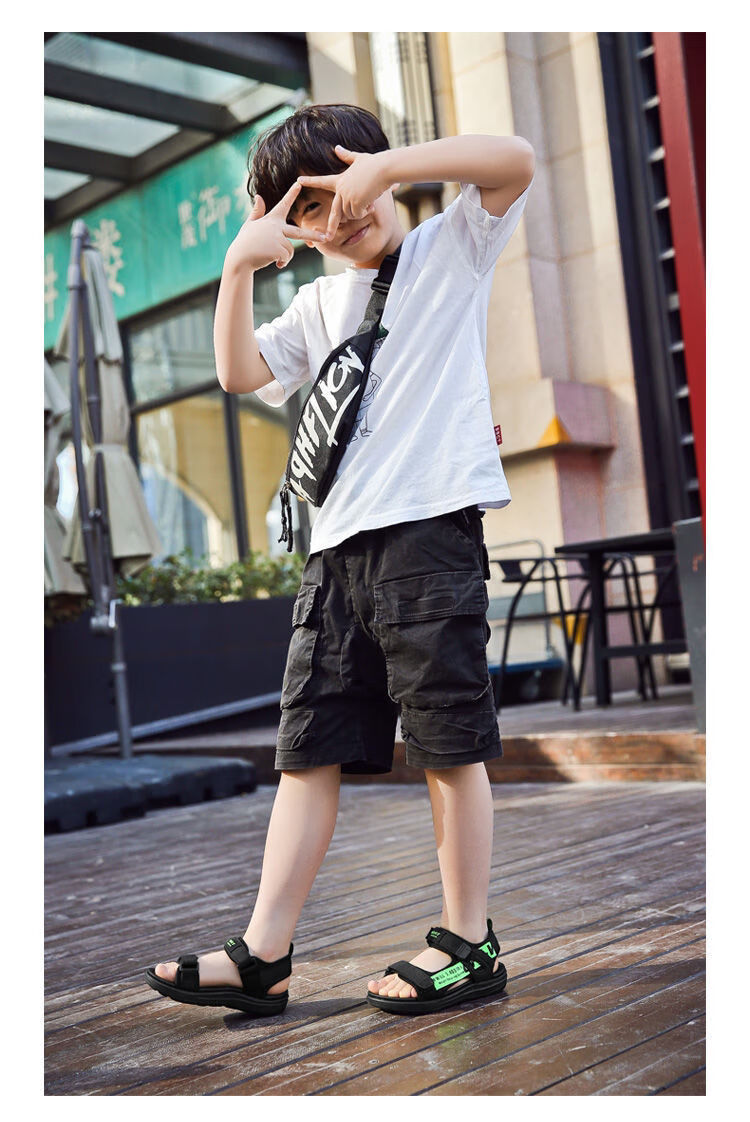 中学生男孩子穿的凉鞋10-15岁青少年高中生男童凉鞋2022新款中大童