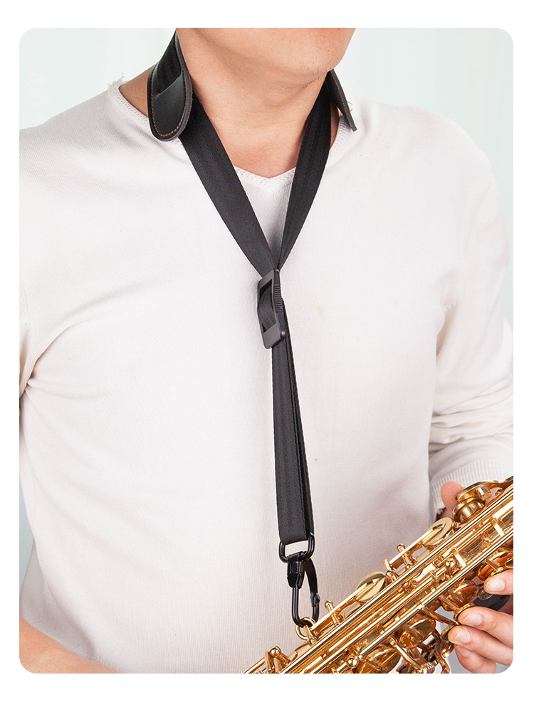 中次音萨克斯皮革背带脖带挂带挂脖电吹管吊带儿童学生用配件塑料挂钩