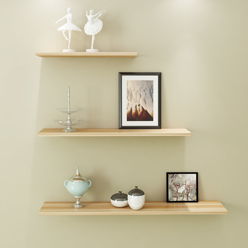 法艾伦墙上置物架免打孔墙壁客厅墙面装饰壁挂卧室挂墙一字隔板搁板