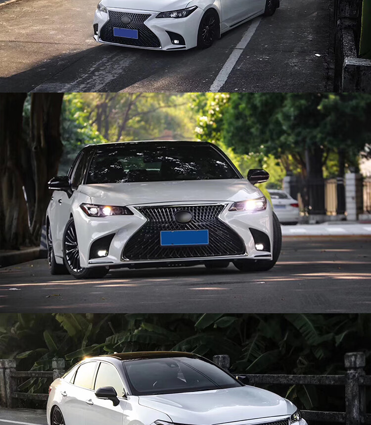 2022款亚洲龙中网适用改装大包围雷克萨斯ls款前杠保险杠尾翼trd前脸