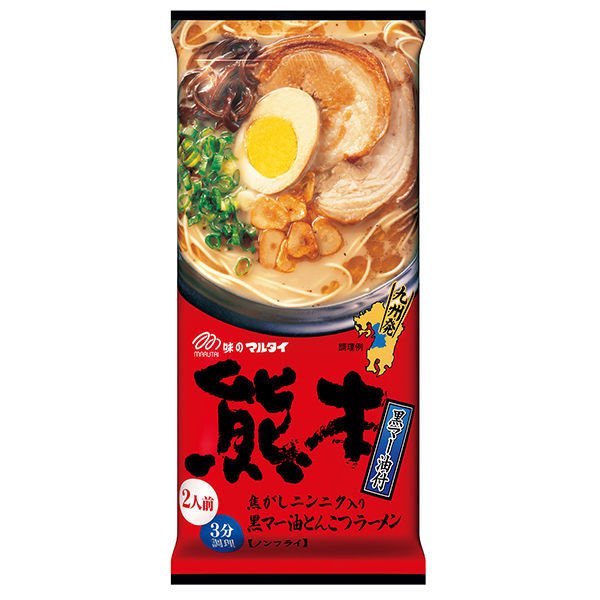 日本熊本黑麻油豚骨拉面博多豚骨拉面方便面袋面 进口 マルタイ 博多