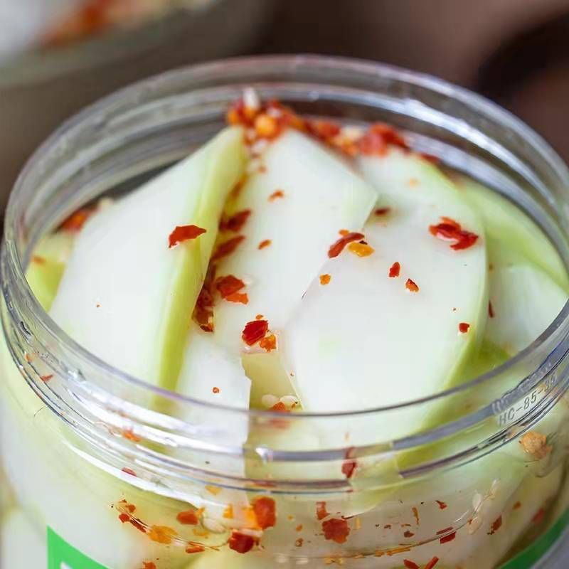 广西木瓜酸腌制生吃酸脆酸辣下饭菜小吃老坛泡菜 辣 500克3袋【图片