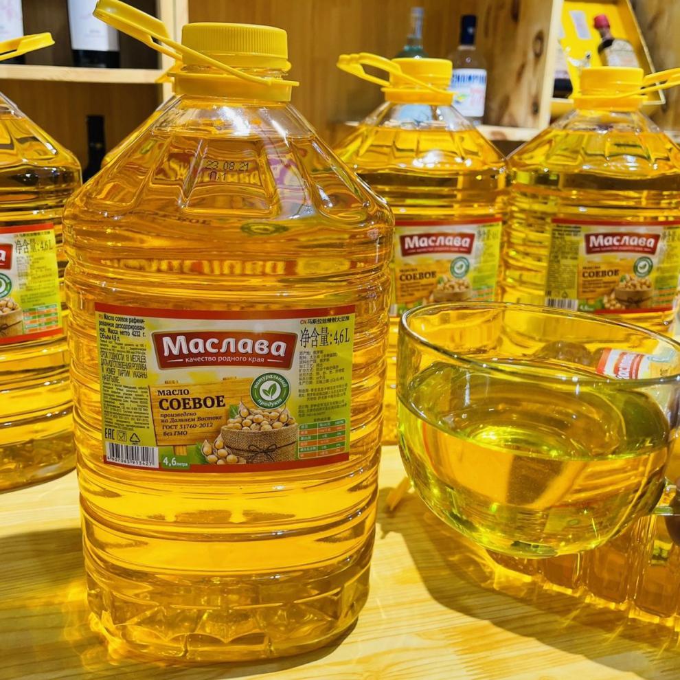 俄罗斯进口大桶大豆油84斤净重马斯拉瓦大豆油食用油小瓶17斤84斤精炼