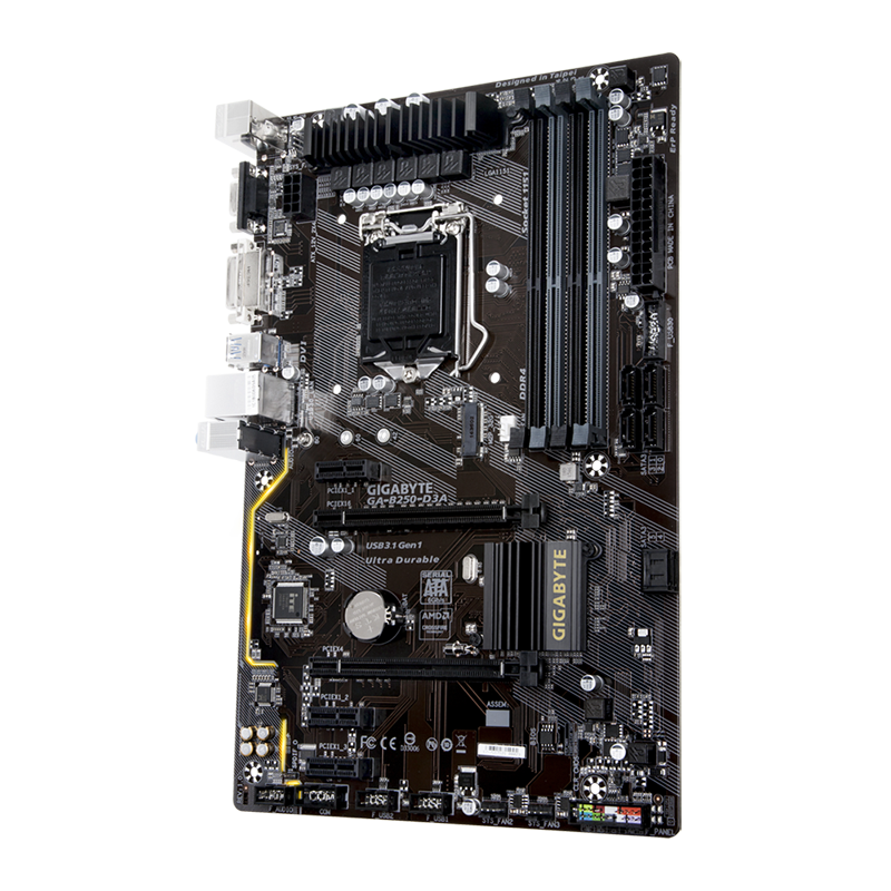 二手95新技嘉b250d3a大板主板cpu套装1151针m2可上81009100i38100b250