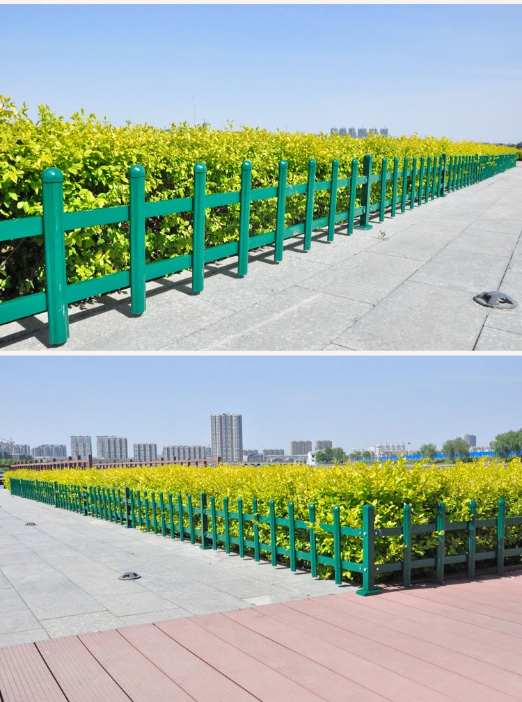 定制铁艺栅栏锌钢草坪绿化护栏室外花坛花园围栏市政户外防护栏杆定制