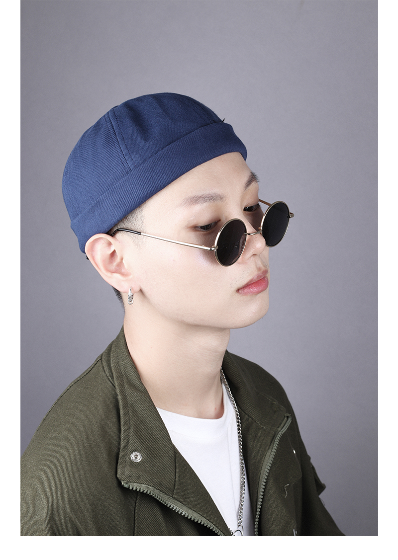 沪特斯支持国货现货帽子男潮薄款韩版嘻哈流氓帽无檐瓜皮帽夏季男士