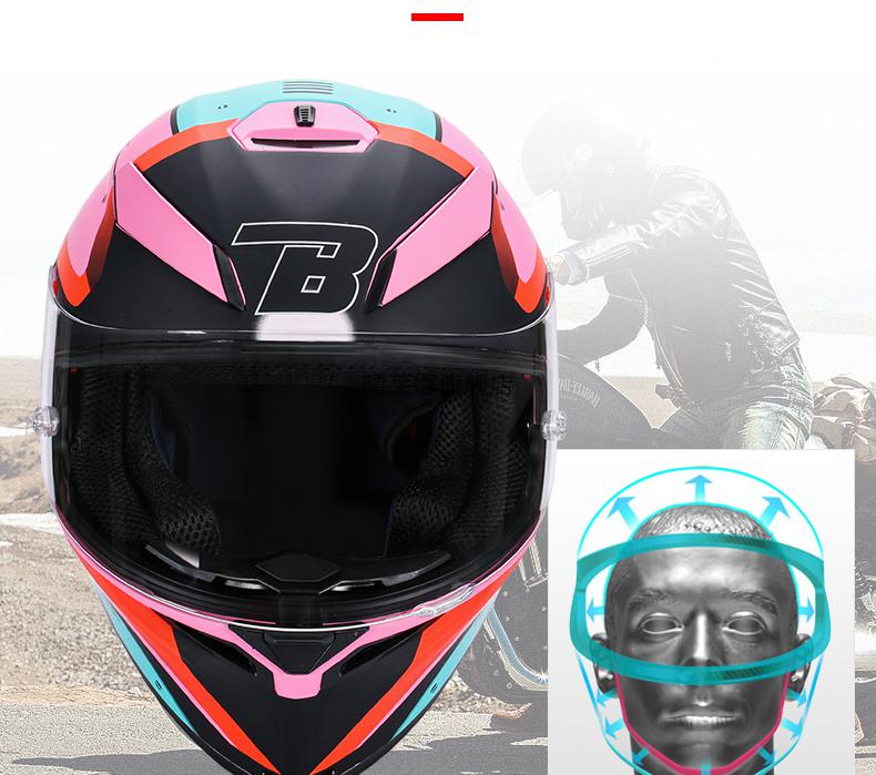 意大利bihr头盔3c认证大尾翼碳纤男女安全四季电动摩托车机车全盔 哑