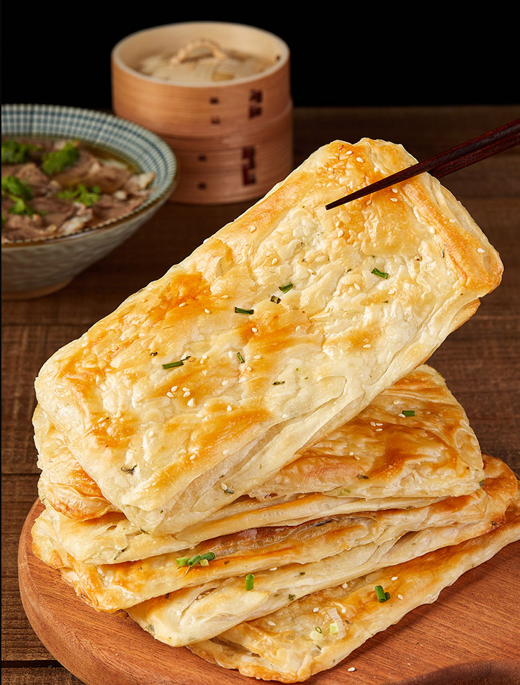 5折 淮南牛肉汤烧饼半成品商用酥皮葱油饼早餐家庭装里脊摆摊速食