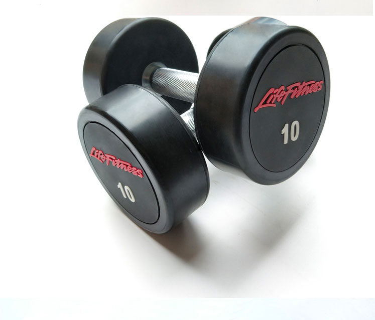 力健字体哑铃(包胶) (直握把) 10kg*2(共20kg)【图片 价格 品牌