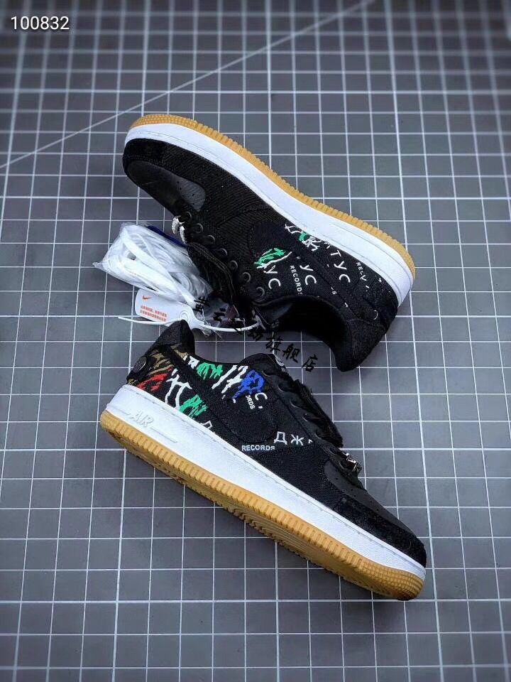 travis scott x air fore 1 ts联名af1鬼脸拼接空军1号cn2405-90 空军