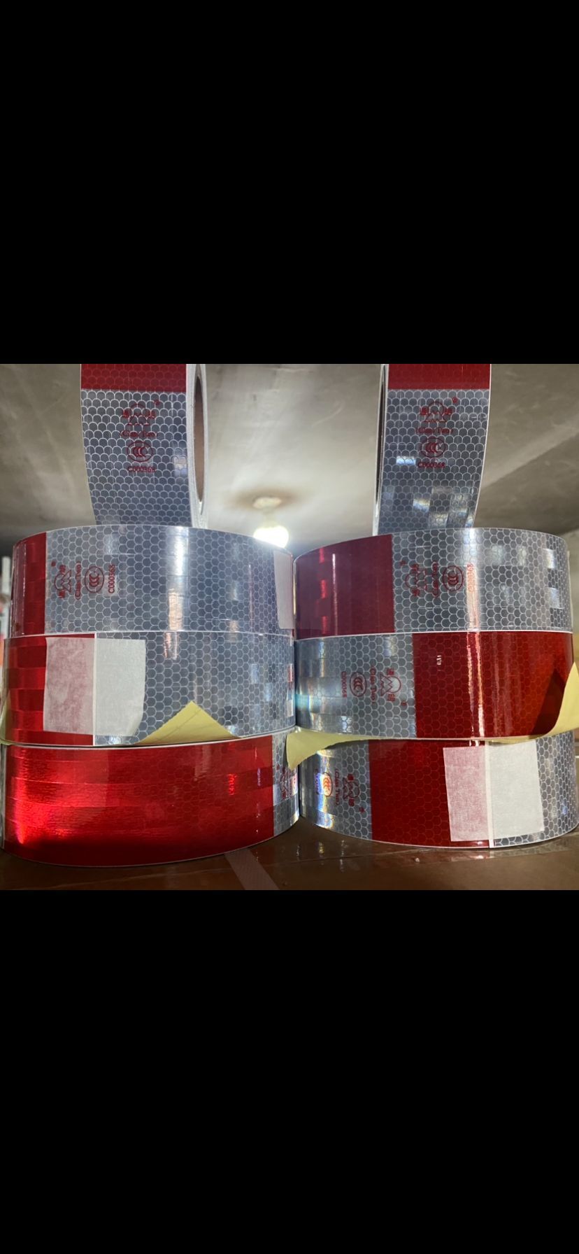 通明反光贴带切口货车反光条汽车反光纸车身标识贴通明年检反光贴