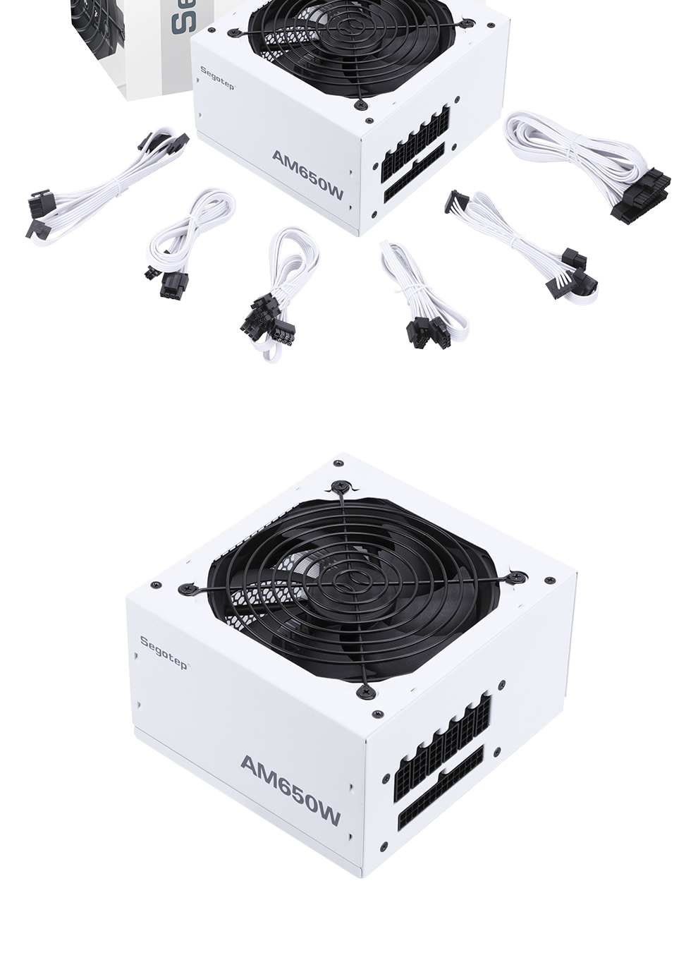 鑫谷segotepaman系列台式机电脑主机开关电源80plus认证纯白色定制版