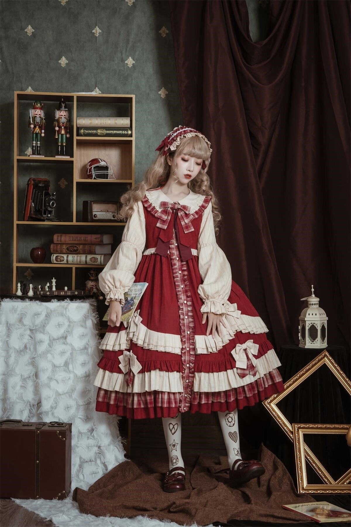 圣诞节ita裙子原创小红帽洛丽塔公主裙冬装裙子lo裙新年 小红帽裙