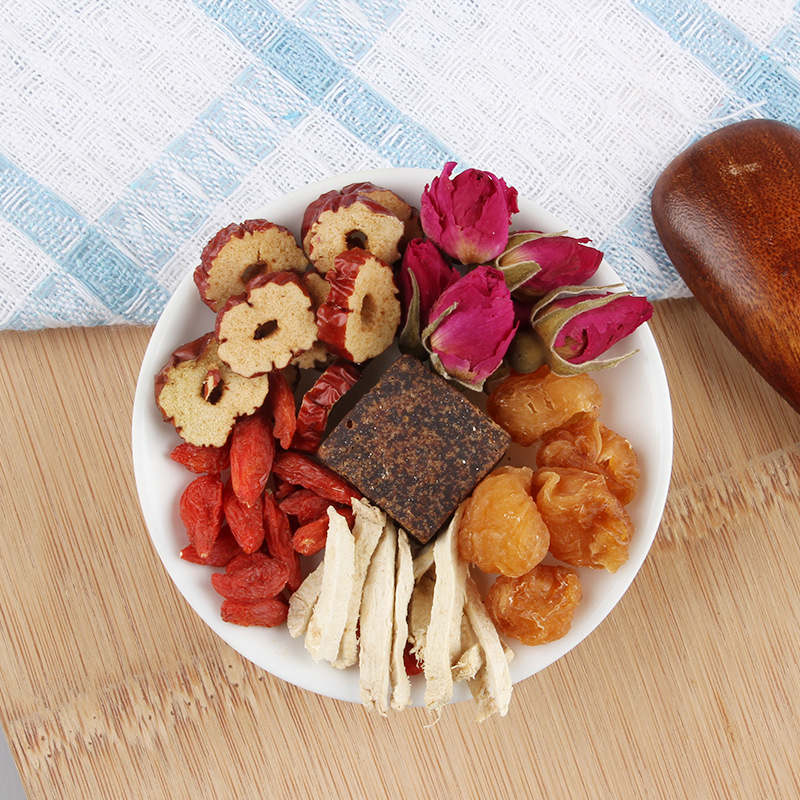 谯韵堂黑糖桂圆姜丝茶150g10小包生干姜丝tf004黑糖桂圆姜丝茶150克