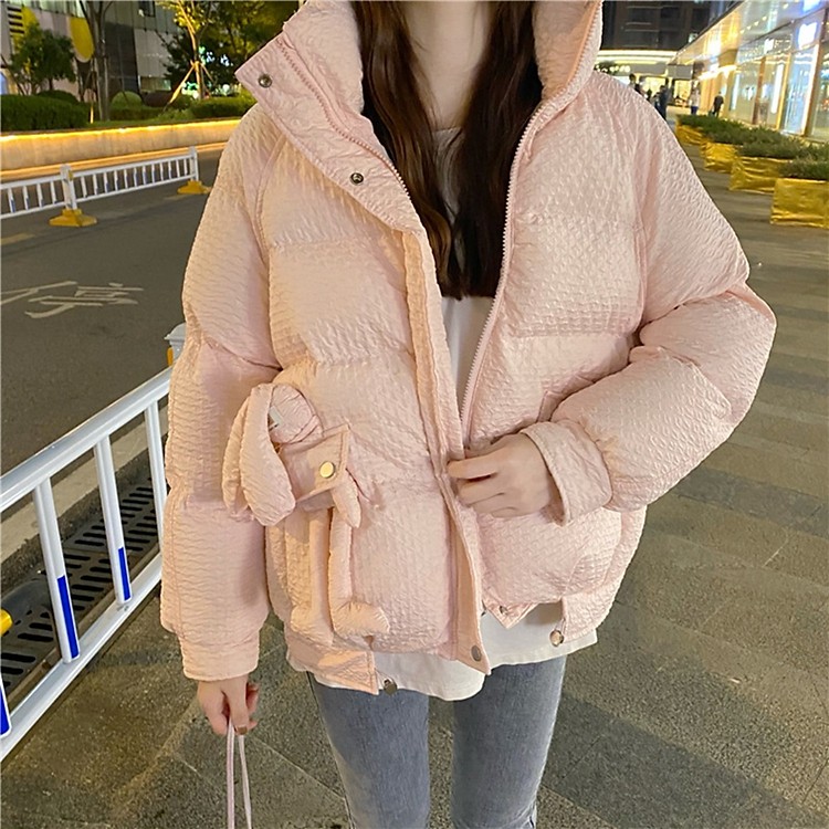 睿娅美秋天女生棉服少女冬装2021新款初中高中学生棉袄韩版可爱短款