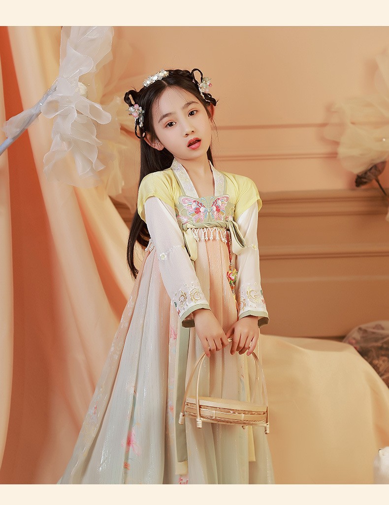 儿童古装汉服中国风春夏季连衣裙小女孩古装裙子夏汉服裙女童超仙襦裙