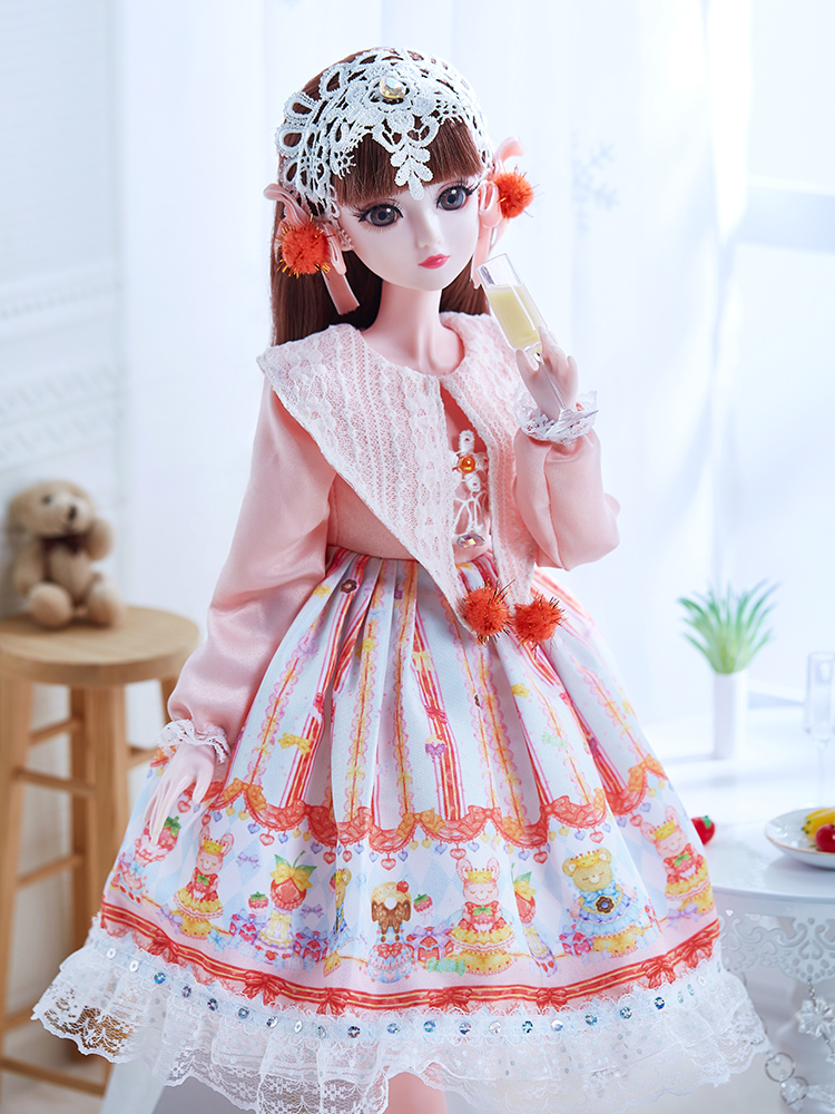 60厘米彤乐芭比娃娃衣服玩具可穿脱的公主裙换装套装女孩生日礼物适合