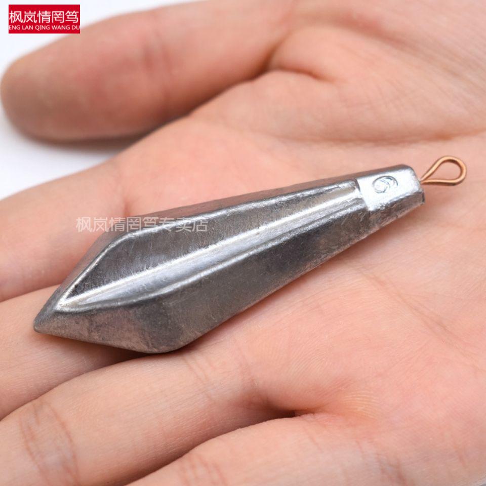 咬铅开口坠小大新款钓鱼剑形铅坠菱形挂环渔坠刻度铅咬铅渔具垂钓用品