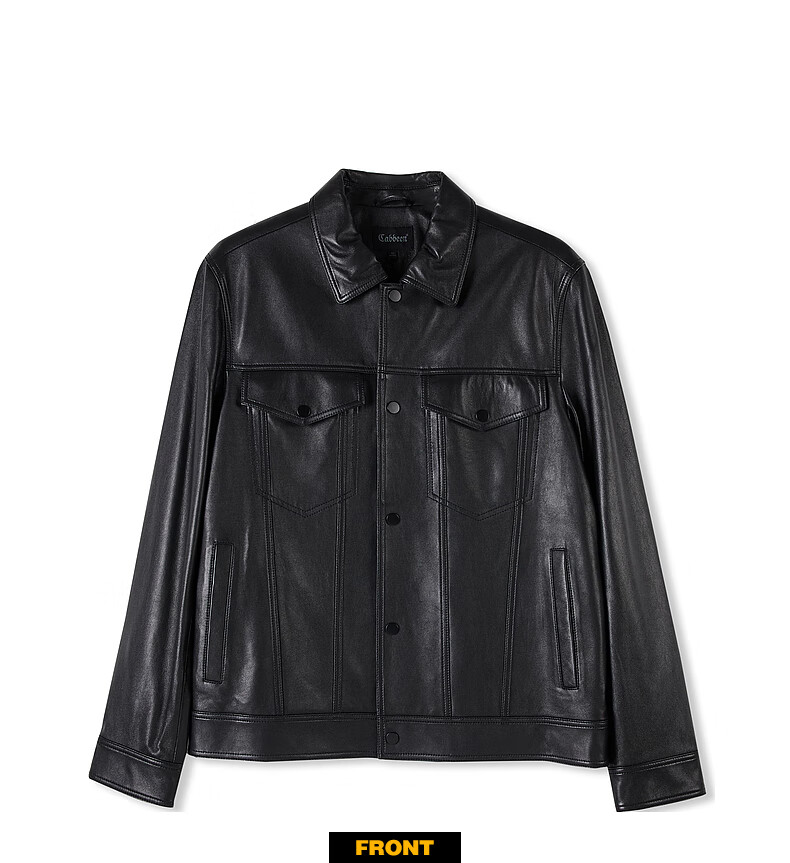 cabbeen卡宾男装真皮皮衣2022年秋冬季新款潮流休闲外套港风机车服