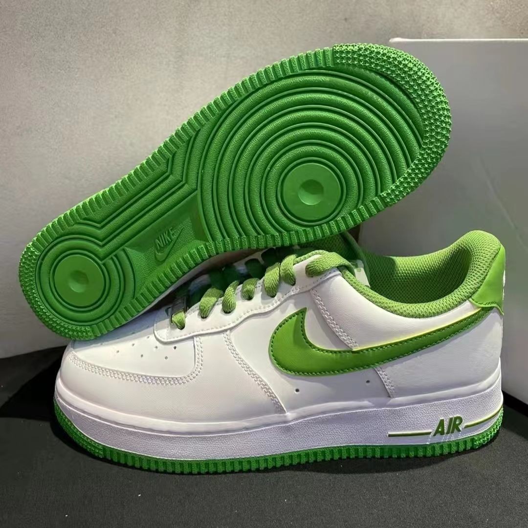 nike耐克联名联名aj莆田纯原高版本高品质af1白绿拼色空军一号