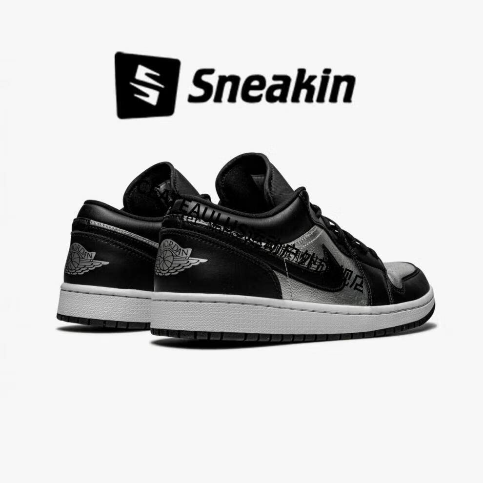 【自营官方旗舰店】aj乔1 air low silver toe黑银男女板鞋低帮篮球鞋