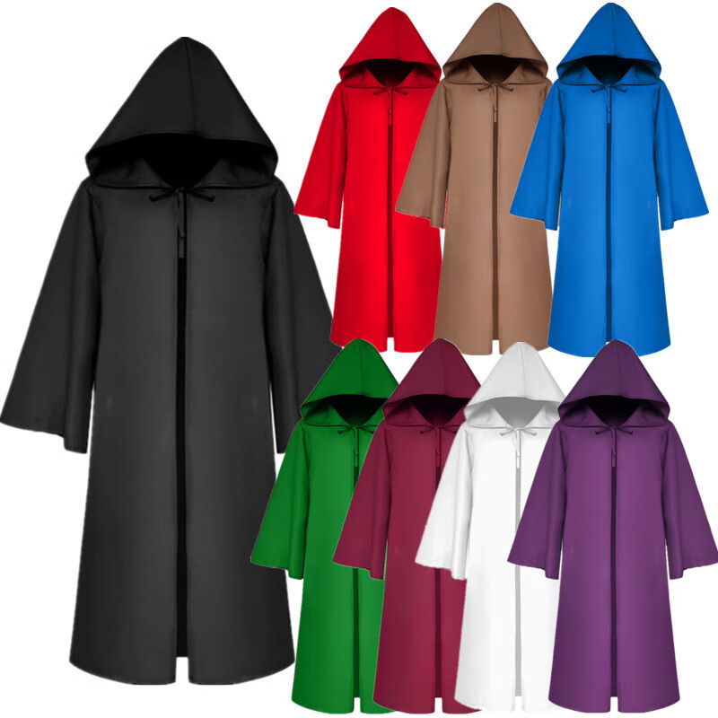 魔法师黑袍 万圣节披风死神服装星球大战斗篷修道士长袍子巫师连帽