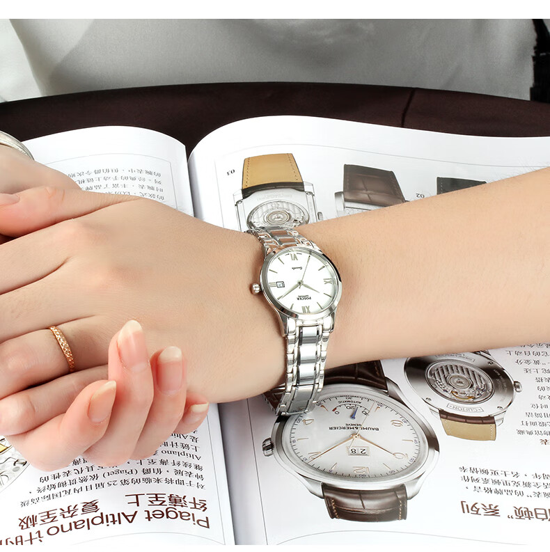 宝时捷poscer手表女时尚石英表钢带表防水十大品牌保时捷女表3010l