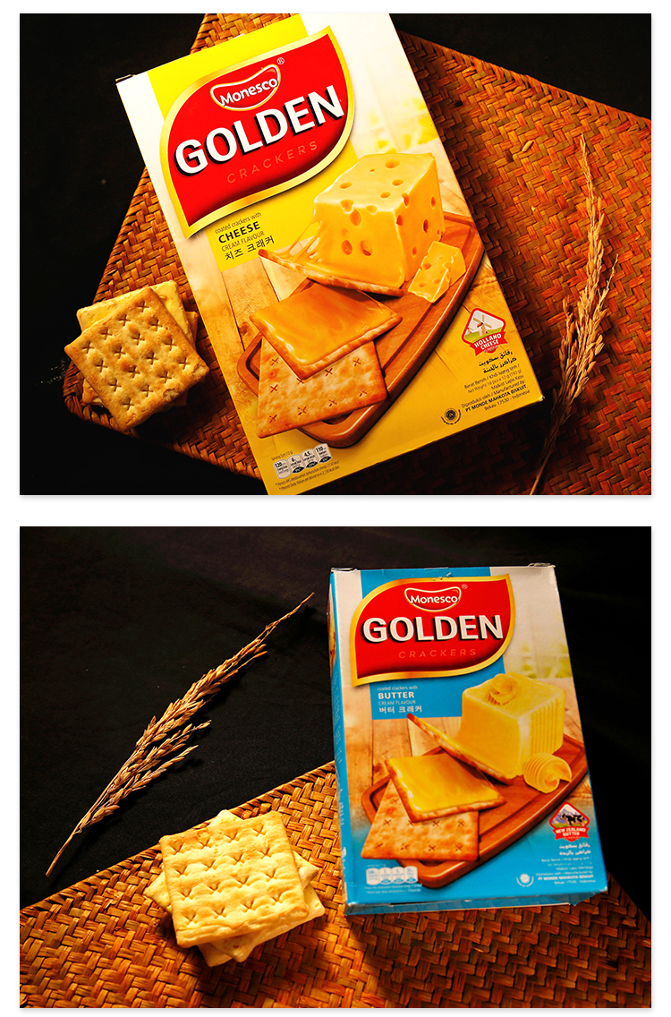 印尼进口莫斯可奶油干酪涂层原味苏打饼干135g休闲美味零食品原味苏打