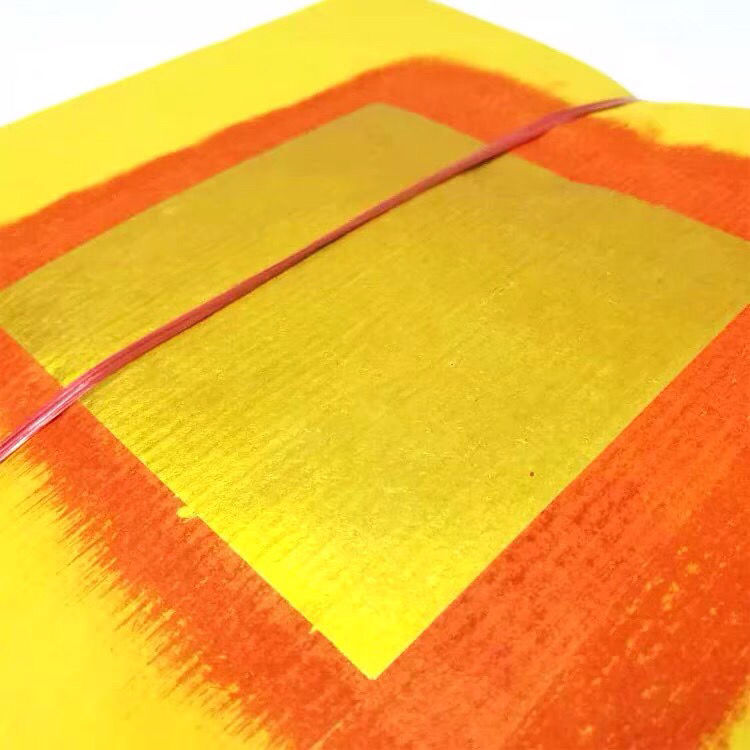 500张潮汕拜神用品手工正纸锡箔大金黄纸金丝拜神拜公祖金纸 大6泊(今