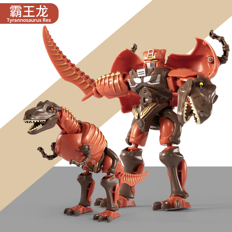 变形恐龙玩具金刚霸王龙机器人机甲模型下蛋套装暴龙儿童男孩机甲变形