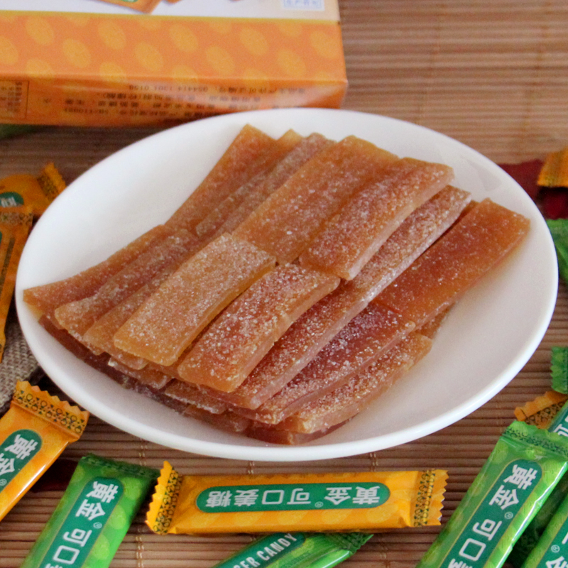 广东梅州客丰顺特产可口姜糖 加辣红黑糖姜汁小吃零食 青色原味250姜