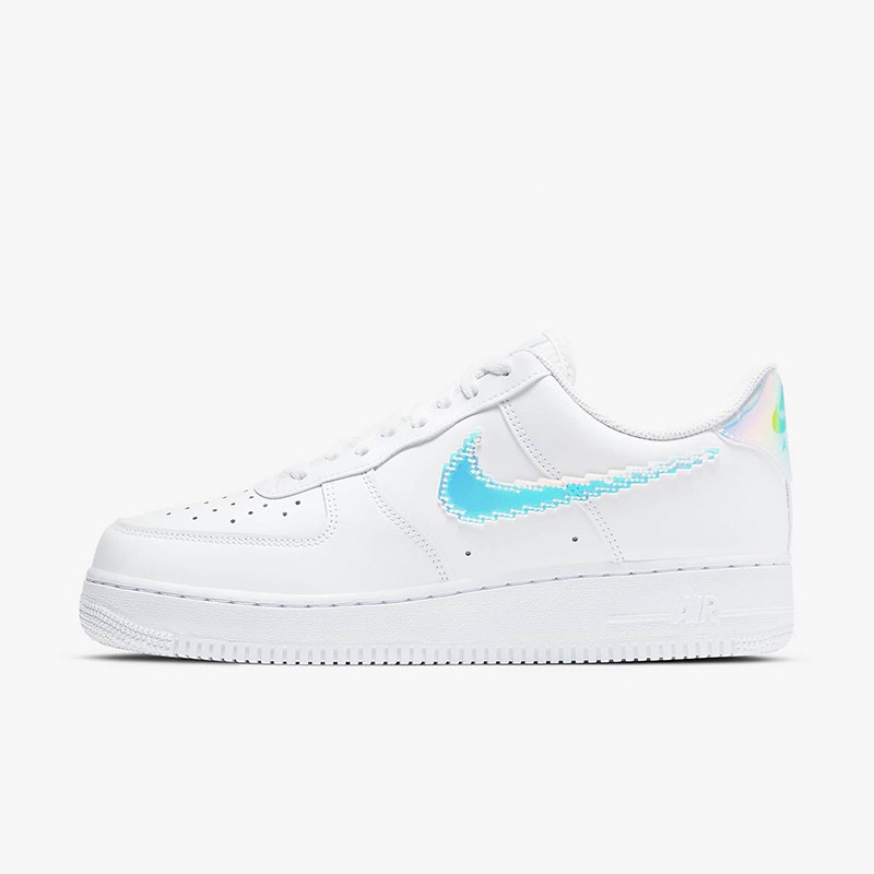 耐克nike air force 1空军一号男款af1彩虹像素白镭射休闲板鞋 cv1699