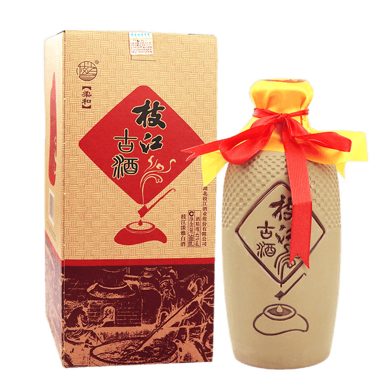 湖北枝江大曲柔和古酒纯粮固态发酵白酒经典浓香50度整箱500ml6瓶500