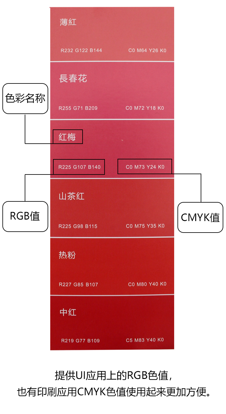 富诗米中式色卡 中国传统色卡样本 cmyk色卡四色印刷手册 中文颜色